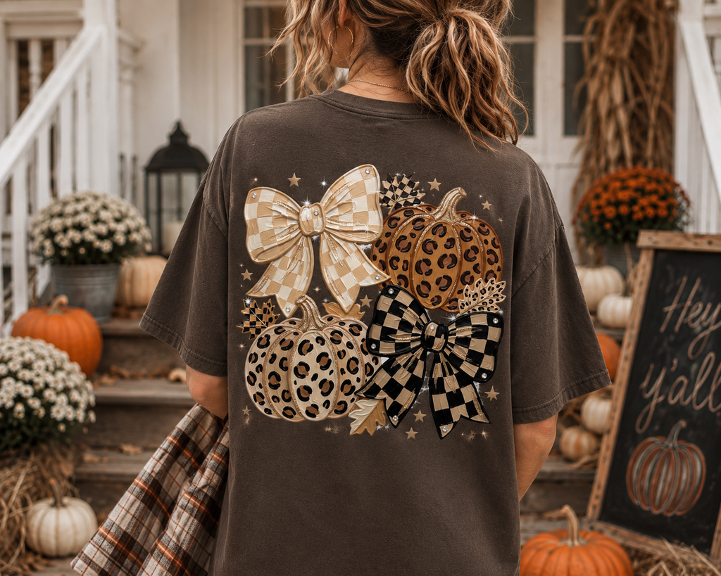 Pumpkins & Bows - Short Sleeve Tee