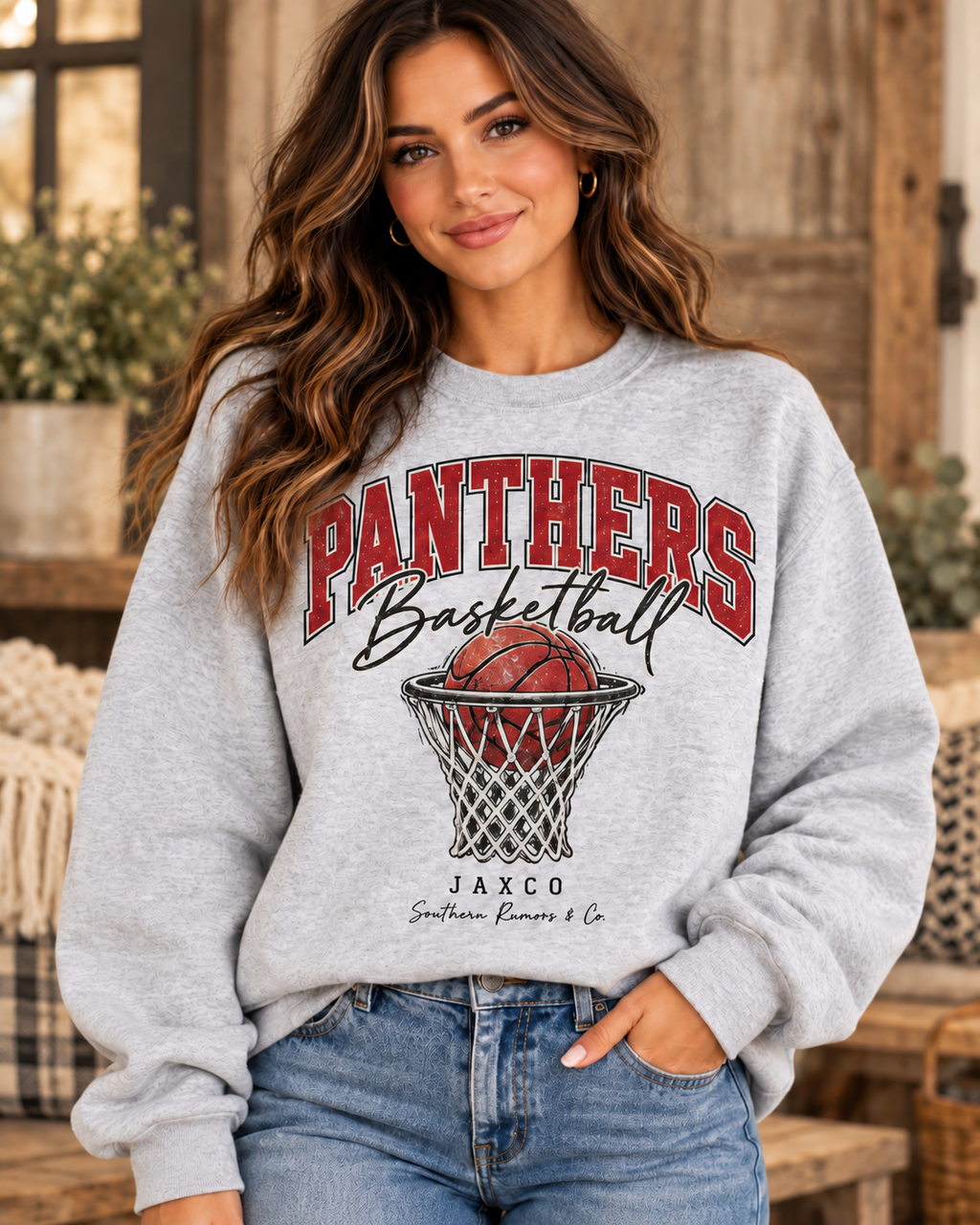 Jaxco Panthers Basketball Crewneck
