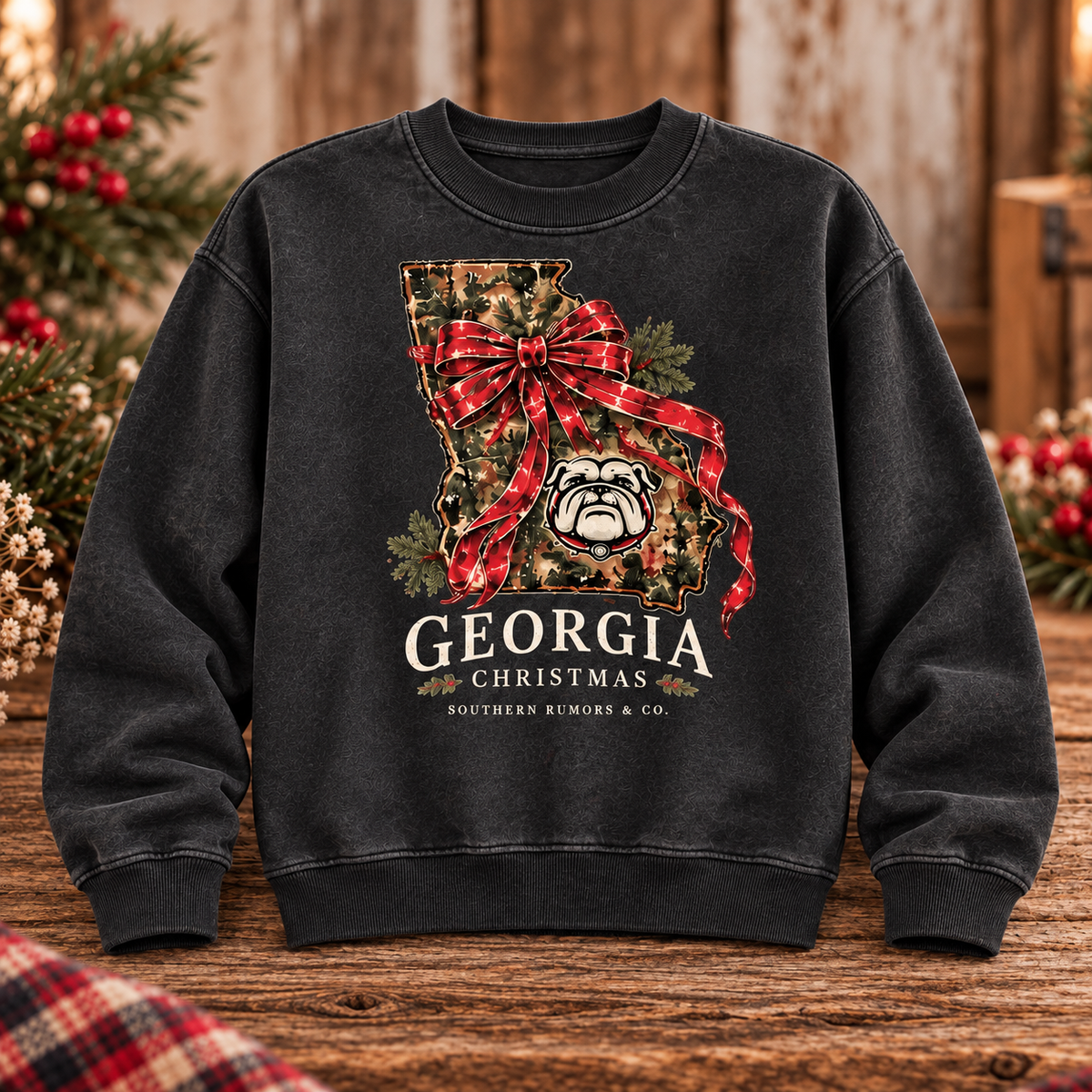 Georgia Christmas Limited Edition Crewneck & Hat Bundle